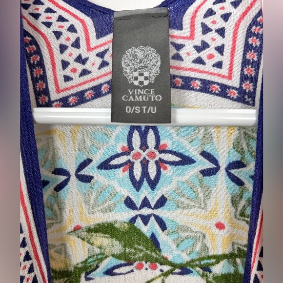 Vince Camuto lemon tile printed topper, coverup, One Size, Beach Pool Resort - Picture 2 of 14